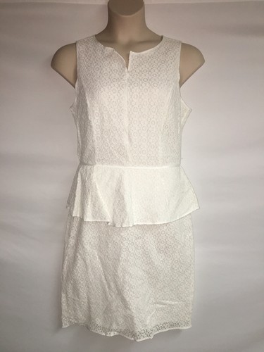 OFF WHITE Abito donna Max Studio taglia 12 bianco sporco nuovo con etichetta $118