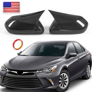 Carbon Fiber SIDE WING MIRROR COVER CAP FOR TOYOTA CAMRY LE SE XLE XSE 2018-2020 - Picture 1 of 8