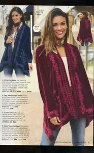 Cárdigan Chaqueta Time For Me Catalog Terciopelo Tacto Borgoña Bordado S Nuevo sin Etiquetas - Imagen 1 de 1