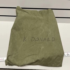 Vintage waterproof Clothing Bag Green Military Sack Class 3 - K, Donald - Picture 1 of 9