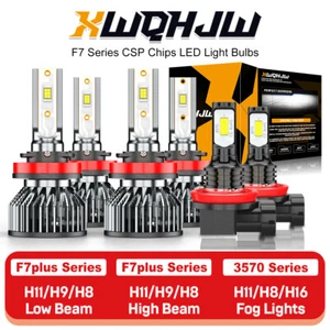 For 2007-2018 Nissan Altima Combo LED Headlights High Low & Fog light bulbs Kit - Picture 1 of 8