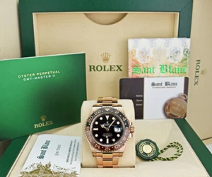 ROLEX - 40mm Rose Gold GMT Master II Root Beer 126715 CHNR - SANT BLANC - Picture 1 of 10