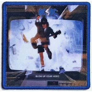 OFFICIAL LICENSED - AC/DC - BLOW UP YOUR VIDEO IRON ON/SEW ON PRINTED PATCH - Picture 1 of 1