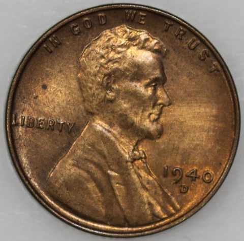 * 1940-D Wheat Cent Uncirculated BU, Popular Collector Coin As Shown Cover
