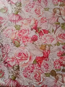 Michael Miller Fabric - SWEET GARDEN Flower Fairies 100% Cotton per FAT QUARTER - Picture 1 of 6