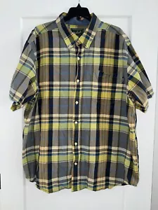 Woolrich Shirt Herren XXL 2XL grün/blau kariert kurzärmlig geknöpft - Bild 1 von 7