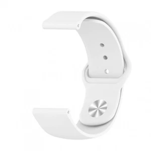 Bracelet Montre Compatible Avec Samsung Xiaomi Garmin Huawei 22MM Bouton Blanc - Photo 1 sur 1