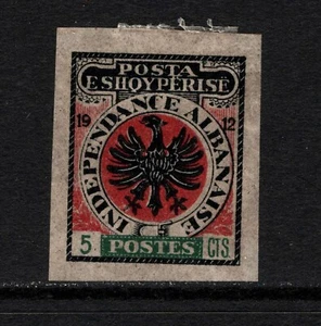 Escudo de armas OPC 1912 Albania 5c sin emitir MH 50017 - Imagen 1 de 2