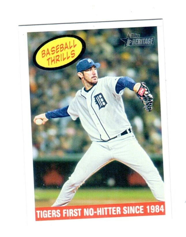 2008 Topps Heritage Baseball  #370 Justin Verlander Detroit Tigers - Image 1 of 1