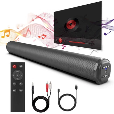 Barra de sonido de TV envolvente inalámbrico subwoofer altavoz de computadora cine en casa con control remoto Foto 1 de 4