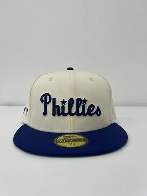 Philadelphia Phillies MLB New Era Hat Club Script Fitted Hat Cap Size 7 3/8 - Image 1 of 4