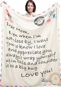 Mothers Day Gifts for Mom from Daughter Son, Mom Blanket Gift Personalized Fleec - Picture 1 of 7