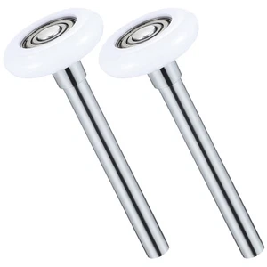 2 Pezzi Rullo Con Stelo Nylon Puleggia Porta Garage Ricambio Ruote Acciaio - Foto 1 di 12