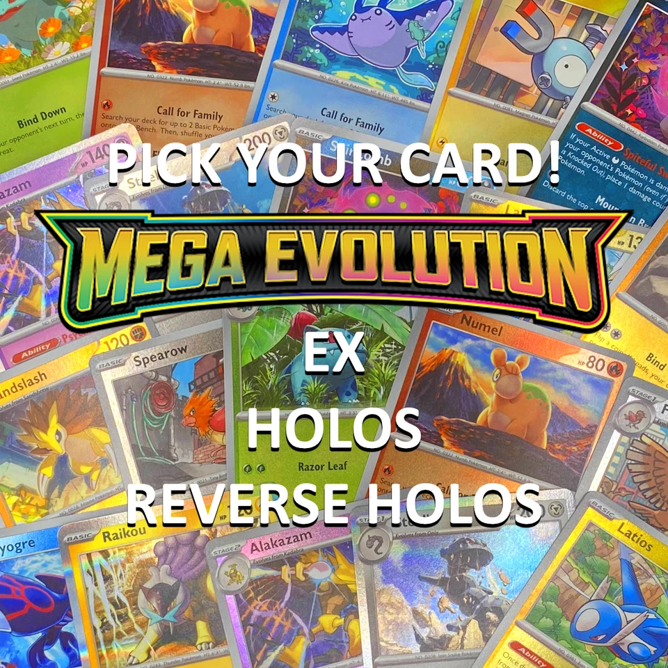 Mega Evolution Pokemon TCG Singles - EX, Reverse Holos, Holos - Pick Your Card! - Image 1 of 1