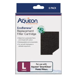Aquarium Fish Tank EcoRenew Filter Cartridge, Large, 6 Pack - Picture 1 of 5