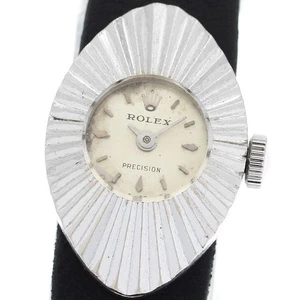 ROLEX chameleon almond 2000 K18WG cal.1401 Silver Dial Hand Winding Ladies W... - Picture 1 of 9