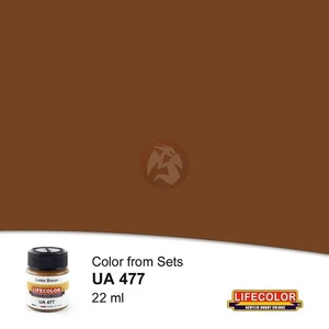 LifeColor Acrylic Paint Color from Sets German WWI Leder Braun (22ml) UA477 - Picture 1 of 1