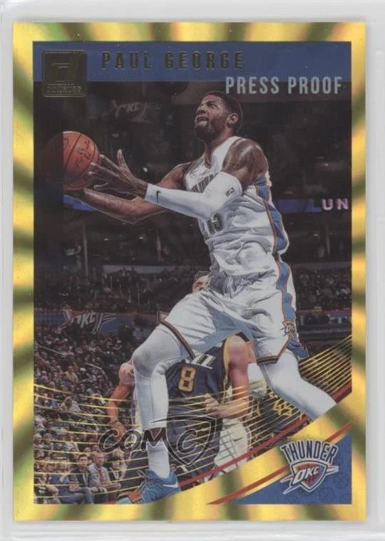 2018-19 Panini Donruss Holo Yellow Laser /25 Paul George #117 - Image 1 of 2