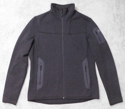 Chaqueta para mujer Arcteryx encubierta polar negra brezo cierre cremallera bolsillos grandes Foto 1 de 4