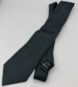 Tom Ford Green Striped Black Ribbed 100% Silk Neck Tie Made in Italy NWOT - Picture 1 of 3