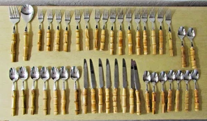Rare Vintage Banana Republic Bamboo Flatwear Service for 8 - 42 pieces - Picture 1 of 7