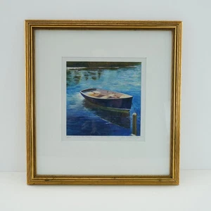 RAR Boot Julia O'Malley-Keyes Originaldruck Cape Cod 18 x 17 gerahmt 43-150 - Bild 1 von 10