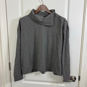 NUEVO CON ETIQUETAS Jane & Delancey Botones Capucha Cuello Top Gris Manga Larga Para Mujer’s Talla Grande - Imagen 1 de 10