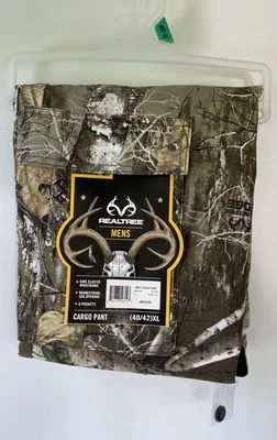 REALTREE CAMOUFLAGE HUNTING OUTDOOR CARGO PANTS POCKETS MENS SIZE XL 40/42 NWT - Image 1 of 4