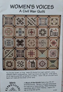 Women's Voices CIVIL WAR QUILT BLOCK OF THE MONTH You Choose - Picture 1 of 20