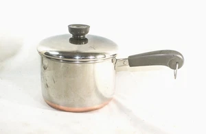 1801 Revere Ware 2 Quart Qt Tall Saucepan With Lid  U.S.A. Copper Bottom - Picture 1 of 4