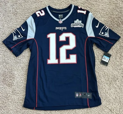 New England Patriots Tom Brady Super Bowl LIII Opening Night Patch Nike Jersey M - Image 1 of 4