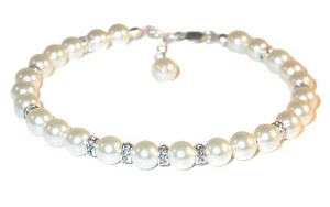 Pulsera CREMA Perla Plata Esterlina Novia Novia - Imagen 1 de 2