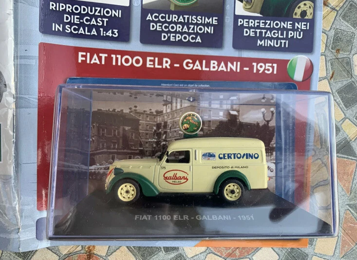 FIAT 1100 ELR GALBANI 1951 EAGLEMOSS N°1 VEICOLI COMMERCIALI D'EPOCA Scala 1:43 - Immagine 1 di 1