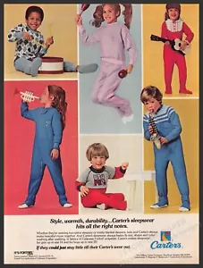 Pubblicità stampa Carter anni 80 1984 pigiama bambini piccoli fascia gioco - Foto 1 di 1