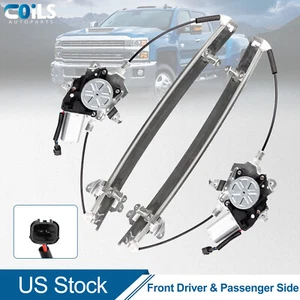 For Frontier 2005-2015 Crew Cab Pickup Pair Front Window Regulator with Motor - Picture 1 of 19