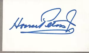 House Peters, Jr. 5x3 card signed. Actor in Gunsmoke, Twilight Zone, Lassie. COA - Picture 1 of 2