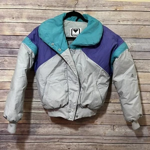 Vintage OBERMEYER winter Down Puffer ski jacket Coat Ladies womens 12 - Picture 1 of 12