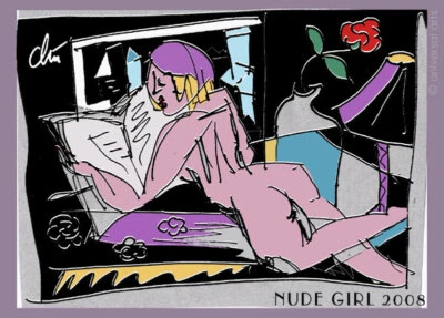 JACQUELINE DITT - Nude Girl lt.ACEO Druck Grafik Miniatur ger.signiert Akt Frau - Bild 1 von 3