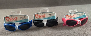 Lot of 3 uVeez Classic Band Flex Fit Sunglasses 0+ Yrs Youth UVA/UVB Pink Blue - Picture 1 of 7