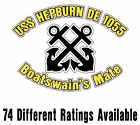 Uss Hepburn De 1055 Oval Decal / Sticker Military Usn U S Navy S06a