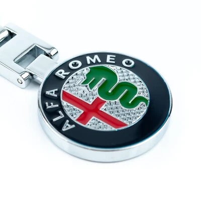 Portachiavi Alfa Romeo logo in metallo 3D - Immagine 1 di 4
