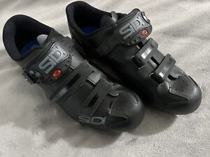 Sidi Trace 2 Mega Men's Mountain Bike Shoes, Black/Black, M44 Worn No Reserve