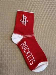 Houston Rockets NBA White and Red Socks Brand New Size 6-12 - Picture 1 of 1