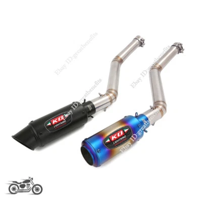 Silenciadores de tubo medio de escape de 51 mm antideslizantes para CF-Moto 650MT 650NK 400NK 2014-2024 Foto 1 de 4