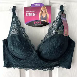 NEW Maidenform Sexy Meets Comfort WireFree Bra 38D Urchin Teal DM1188 - Picture 1 of 5