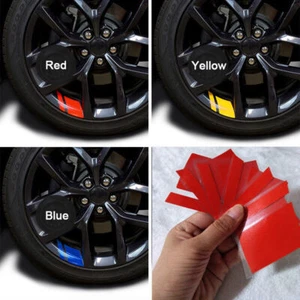 6 PCS Universal Car Wheel Rim Sticker Reflective Vinyl Decal Mark For 16"-21" - Bild 1 von 24