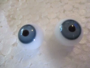 12 mm Blue Round Handblown Glass Eyes 8.4 mm Iris Doll Crafts    N62 - Picture 1 of 3