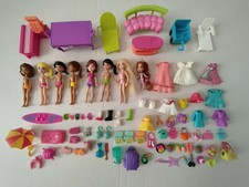 Polly Pocket Dolls & Clothes & Accessories Lot
