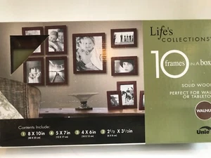 10 Walnut Frames in a Bx Perfect for Wall & Table Top - Life’s Collection Walnut - Picture 1 of 4
