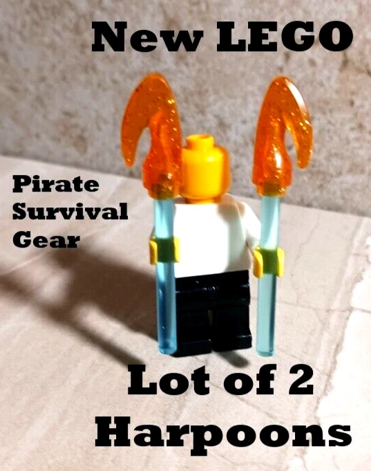 Nuevo LEGO Arpón Set Lote de 2 Bastón de Agua Sirena Merman Equipo de Pesca Brillo Foto 1 de 1